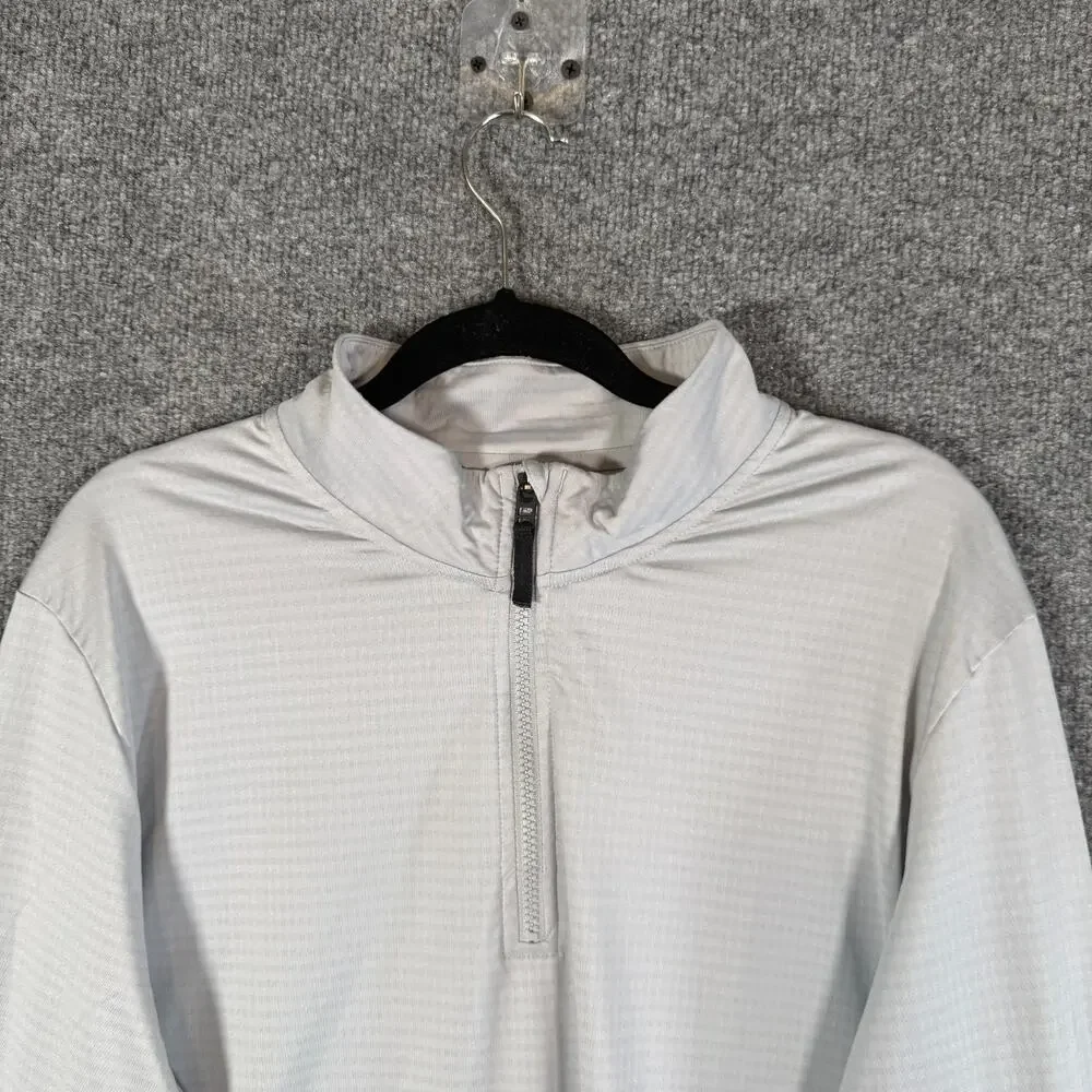 Nike Shirt Men XL Gray 1/4 Zip Stretch Swoosh Performance Athleisure‎ Logo